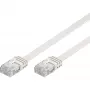 Wentronic Goobay CAT 5e plochý patch kábel, U/UTP, biely, 1,5 m - CCA medená zmes (95191)