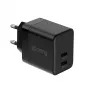 Crong nástenná nabíjačka Ultra Compact GaN 35W PD 3.0 2x USB-C (čierna)