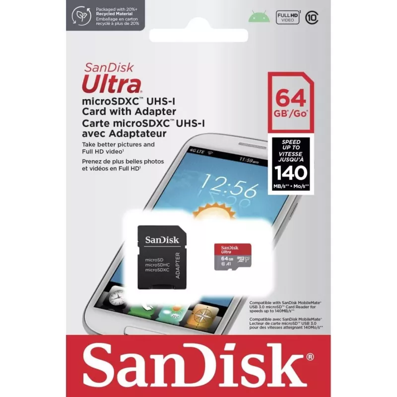 Flash pamäťová karta SANDISK SDSQUAB-064G-GN6TA 64GB