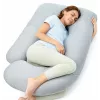 Momcozy PP102 U-tvarovaný tehotenský vankúš, svetlosivý s chladiacou látkou