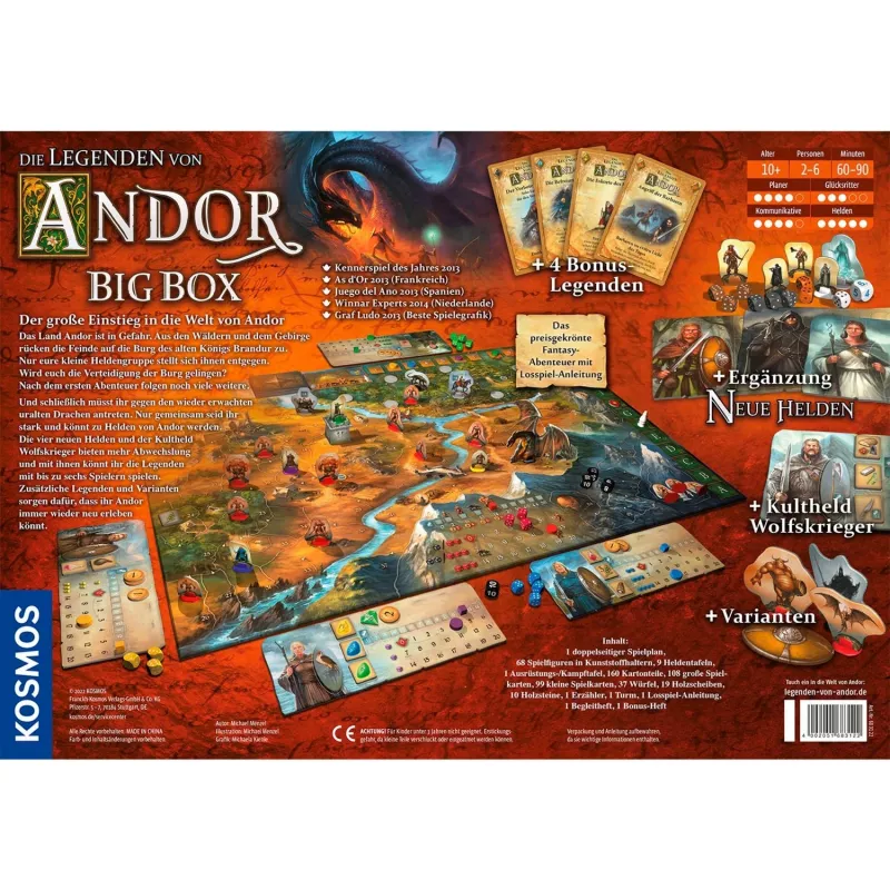 Kosmos Andor The Legends of Andor - Big Box kartová hra cestovanie/dobrodružstvo