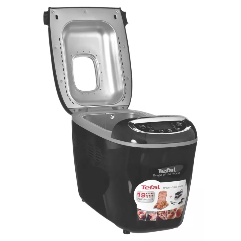 Automat na pečenie chleba Tefal PF611838 — 1600 W, kapacita 1,5 kg, 19 programov, dotykové ovládanie, čierna
