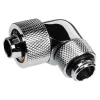 Alphacool Eiszapfen Connector 90 stupňov G1/4 palca AG na 16/10 mm - otočný, chróm-strieborná