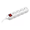 PowerWatch 3 m (4 zásuvky) biela s vypínačom