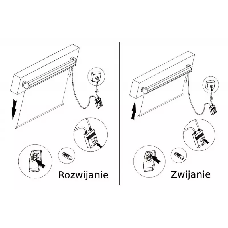 elektrické projekčné plátno Maclean MC-593 s diaľkovým ovládaním 120 4:3 240x180