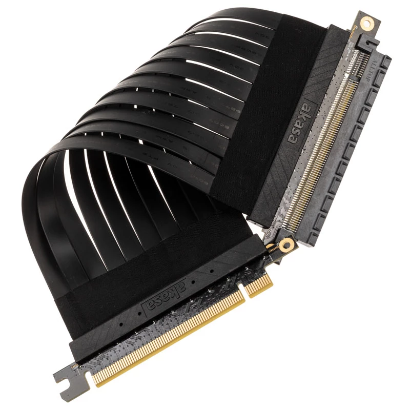 Riser kábel Akasa RISER čierny X2 Premium PCIe 3.0 x16 20 cm