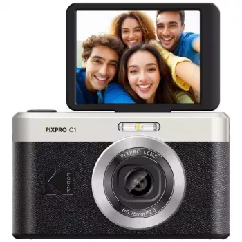 Kompaktný fotoaparát Kodak PIXPRO C1 čierny – 13 MP CMOS – Full HD – 2,8-palcový sklopný LCD