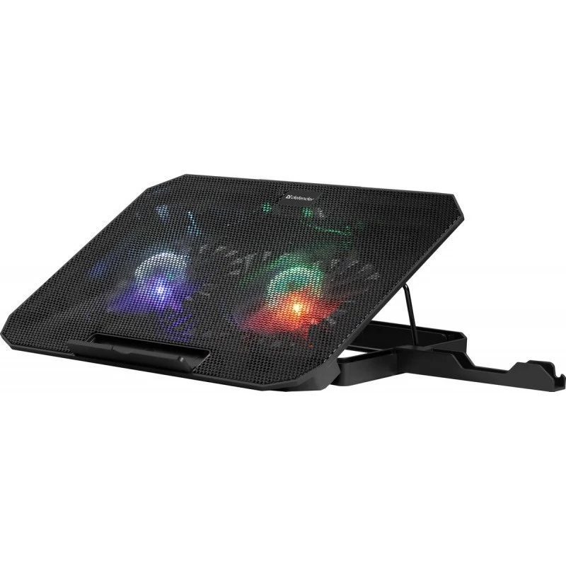 Chladiaci podložka pod notebook DEFENDER NS-510 s 2 ventilátormi, 2×USB portami a RGB osvetlením