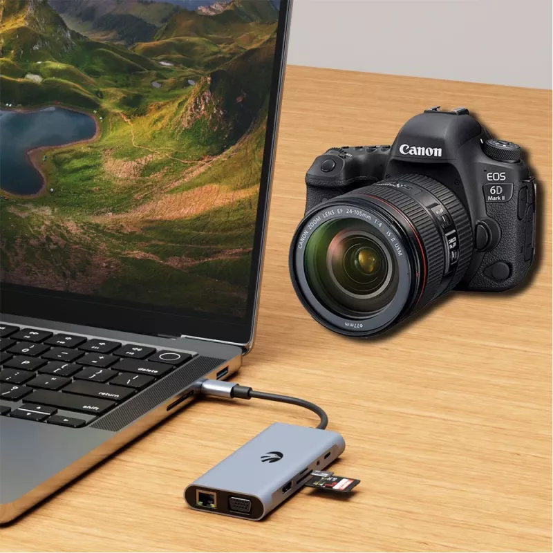 USB-C 11-in-1 adaptér Hawk HW-HUB1101 — multiport hub s 11 portami