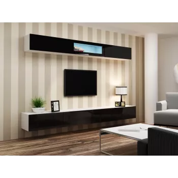 Cama skriňa VIGO 90 uzavretá 90/35/32 biela/čierna lesk