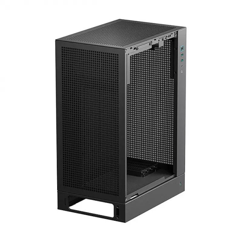 PC skriňa DeepCool CH170 PLUS Tower čierna – micro-ATX/mini-ITX, tvrdené sklo, USB-C, napájací zdroj hore
