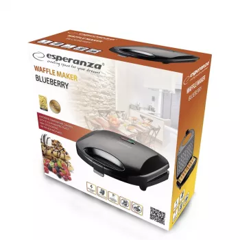 Waflovač Esperanza EKT008 2 wafle 1000 W čierna