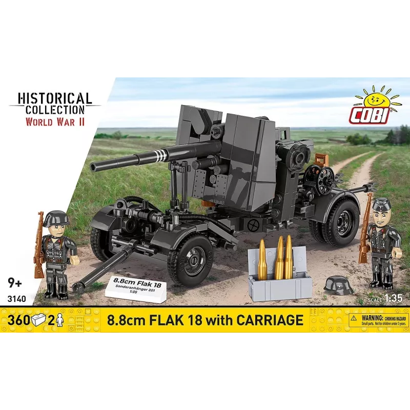 Stavebnica Cobi 8,8-cm Flak s prívesom – 360 dielov