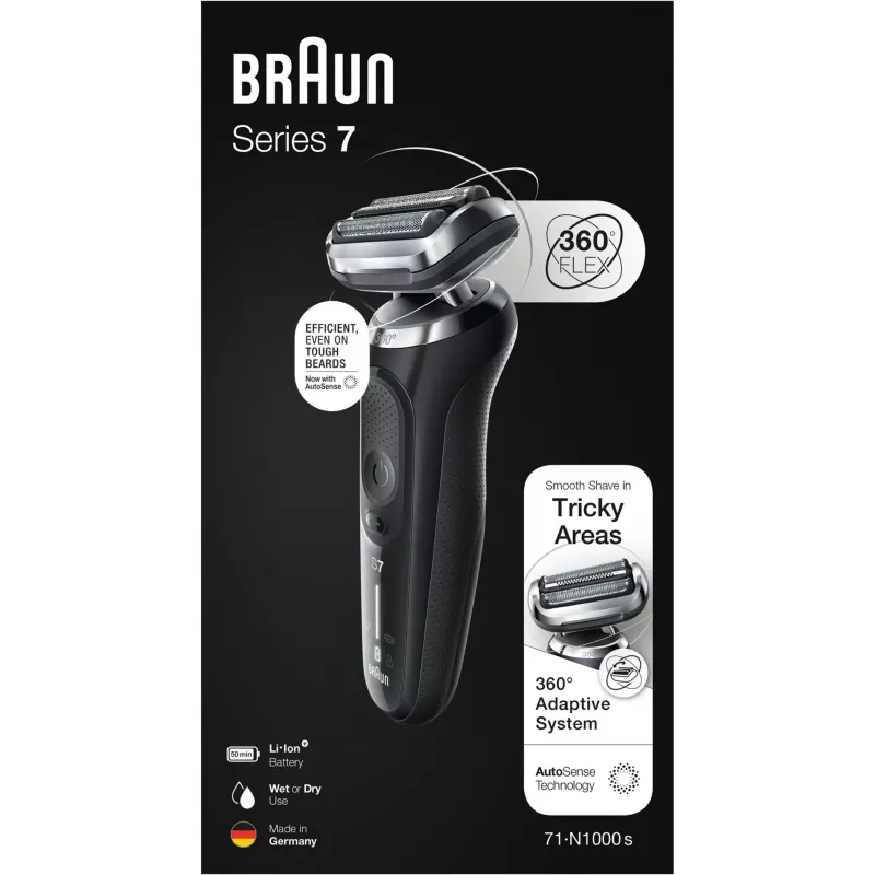 Braun Series 7 71-N1000s fóliový holiaci strojček čierny
