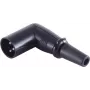 XLR uhlový konektor ShiverPeaks BS55006 – 3-pólový pravoúhlý mikrofónový/káblový konektor, čierny