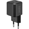 Nástenná nabíjačka GOOBAY 75333 — univerzálna AC-USB-C nabíjačka do interiéru, 2x USB-C, 35 W, čierna