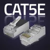 Modulárny RJ45 konektor QOLTEC 54554 CAT5e FTP, 100 ks, strieborný, plast, 11×22×18 mm