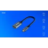 Savio adaptér USB-C (M) HDMI (f), 4K, 60Hz, hliník, AK-78