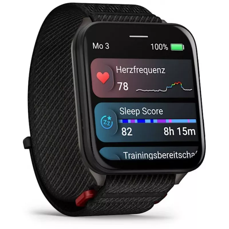 Smartwatch GARMIN Venu X1 – 2 inch AMOLED, GPS/GLONASS/Galileo, 5 ATM, 11 dní batéria, čierny silikónový remienok