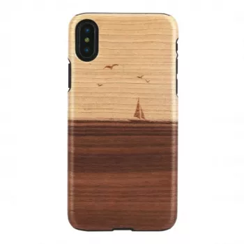 Puzdro na smartphone man and wood pre iPhone X/XS – model mare, čierna