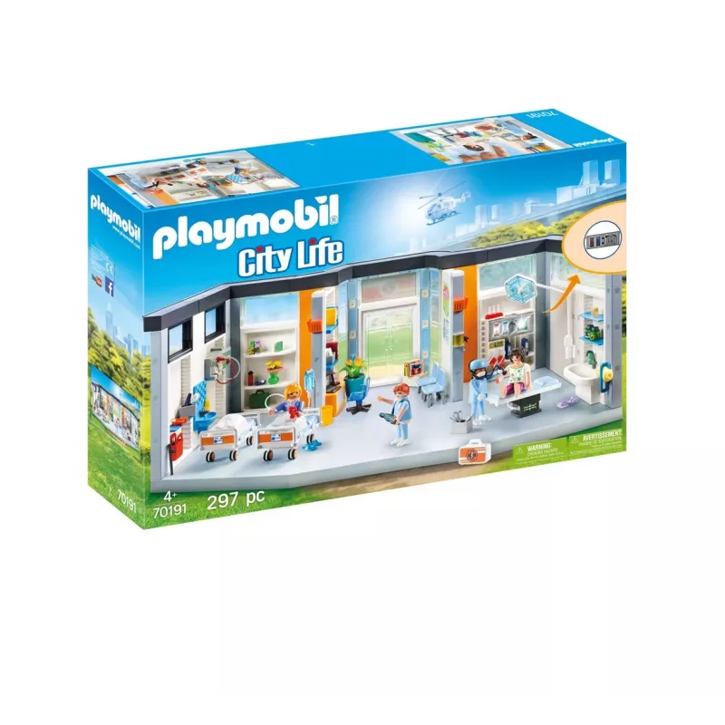 Figúrka Playmobil 70191 Zariadené nemocničné krídlo 297 dielov