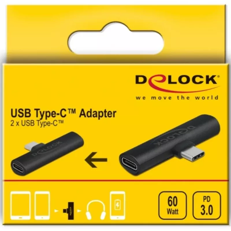 Adaptér USB-C na 2 x USB-C PD DeLOCK 64114