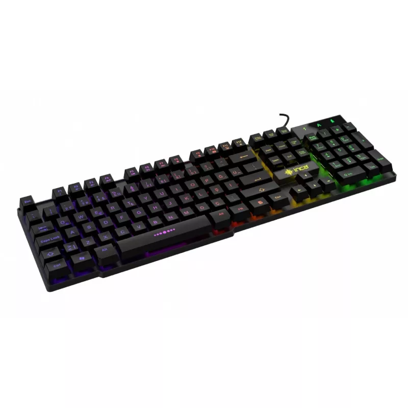 Incase herná klávesnica IKG-446 dúhová, RGB, nemecké rozloženie retail