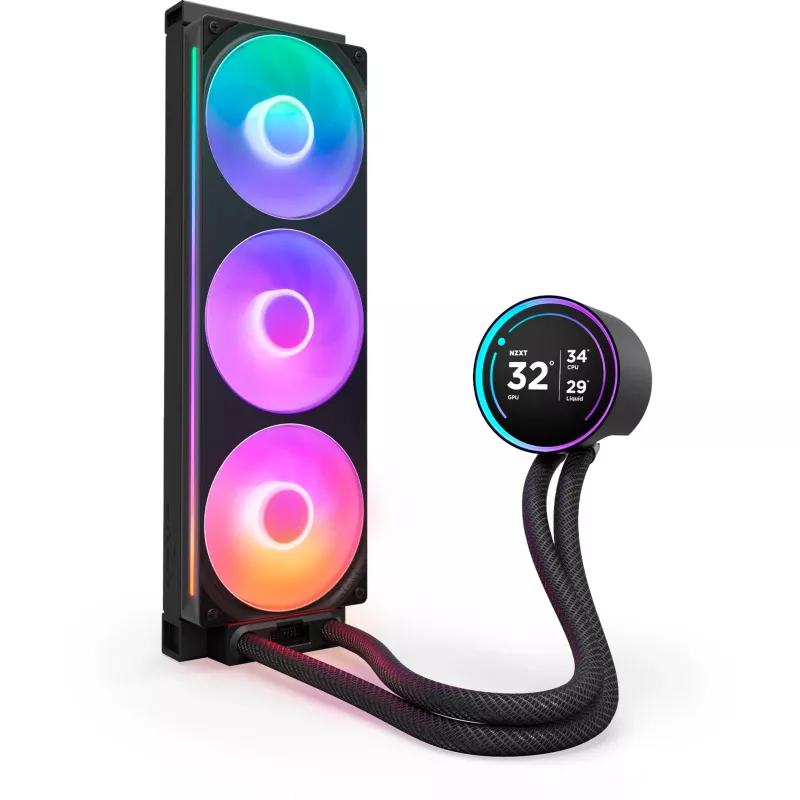NZXT Kraken Elite 360 RGB procesor all-in-one kvapalinový chladič 12 cm čierny 1 kus