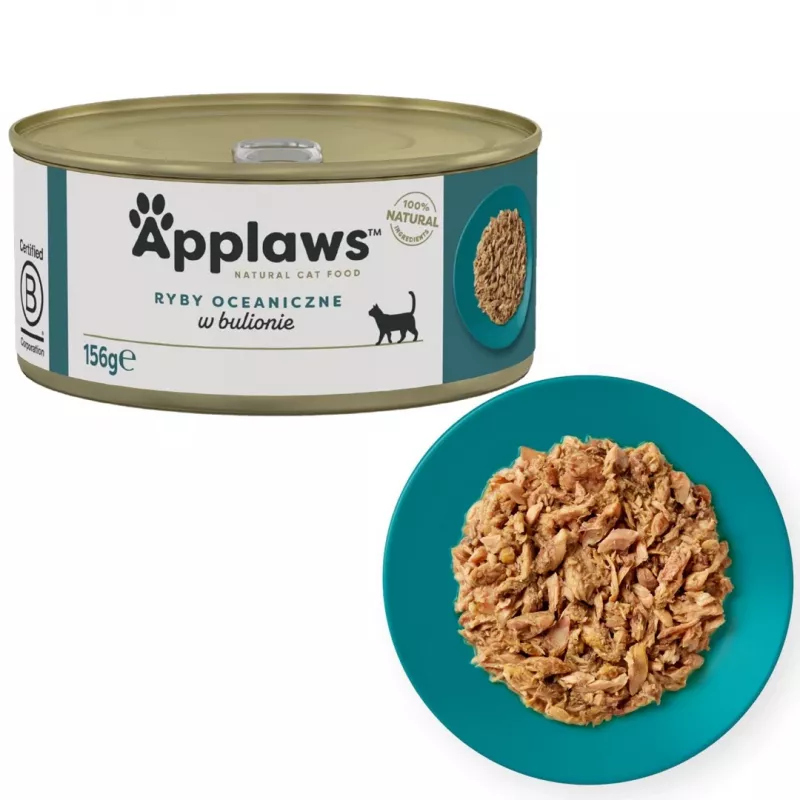 APPLAWS morské ryby vo vývare - mokré krmivo pre mačky - 156 g