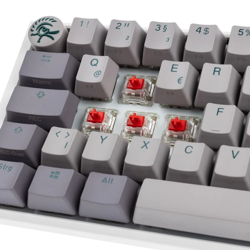 Ducky One 3 Mist sivá mini herná klávesnica, RGB-LED - MX-Red