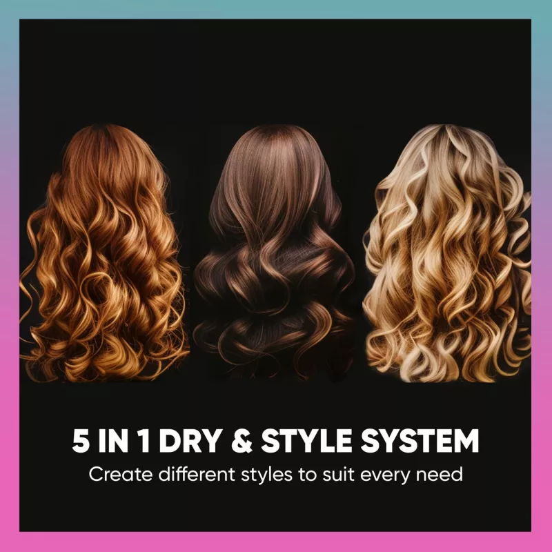 Styler na vlasy SBB 5-in-1 Blowdry and Style SBDR-2850-EU — multifunkčný fén a stylingový nástroj