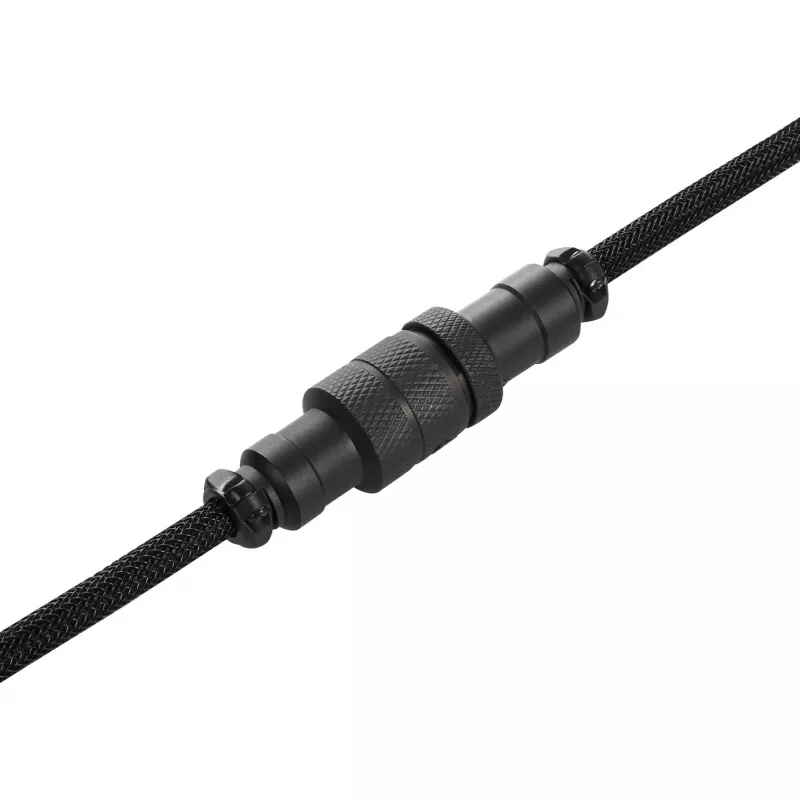 Sharkoon SGK50 Aviator špirálový kábel pre SKILLER SGK50, USB-A na USB-C, 1,85 m, titánový/čierny