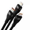 USB kábel Baseus SUP0003351 1,2 m USB A USB C/Micro USB-A/Lightning čierny
