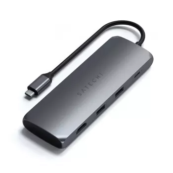 Satechi USB-C Hybrid Multiport Hub (4-in-1 adaptér), Space Grey, ST-UCHSEM