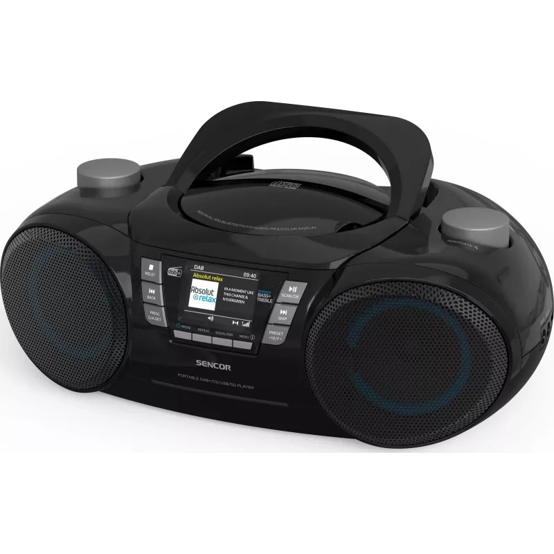 Sencor SPT 6510DB prenosný boombox DAB+, CD/MP3/USB/SD, Bluetooth 5.3, FM RDS, 16 W, čierny