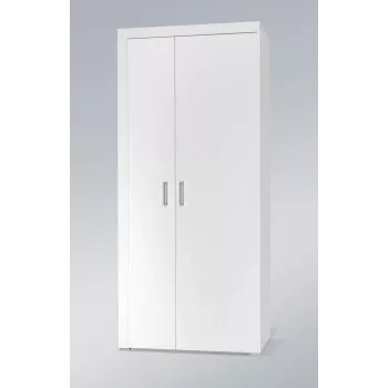 Šatníková skriňa cama meble SAMBA biela/biela lesk, 900×550×2030 mm, 1 polica