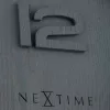 NeXtime hodiny 3095gs Wood Wood Big, Ø52,8 cm, nástenné, sivá