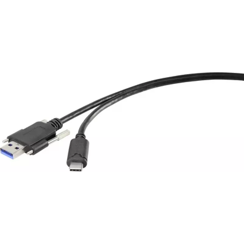 Renkforce RF-3386040 káblový adaptér USB 3.2 Type-A USB-C čierny (RF-3386040)