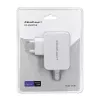 Qoltec 51039 napájací adaptér 65 W USB-C PD, 5–20,3 V, 2–3,25 A, vstavaný kábel USB-C, biely