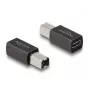 DeLOCK USB 2.0 adaptér USB Type-C konektor samica na Type-B konektor samec 65839