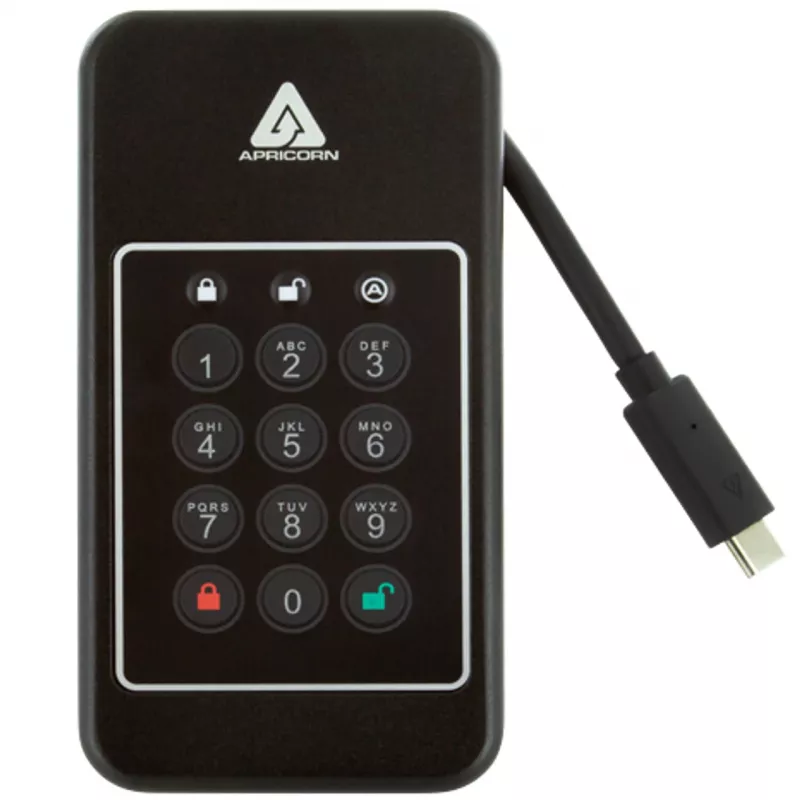 Apricorn Aegis NVX - SSD - 500 GB - USB 3.2 Gen 2 - TAA-konformné (ANVX-500GB)