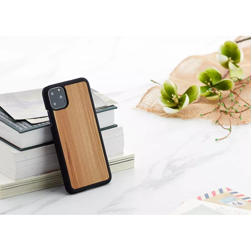 Puzdro na smartphone Man and Wood pre iPhone 11 Pro Max – Cappuccino čierna