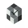 NeXtime hodiny 8171 Cubic, 43,5x37 cm, nástenné, čierne/biele/sivé