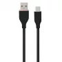 Silikónový kábel USB Type-A - Type-C (čierna, 1 m)