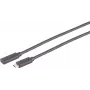 USB kábel S/CONN 13-44025 USB 3.2 Gen 2x2 1 m USB C čierny
