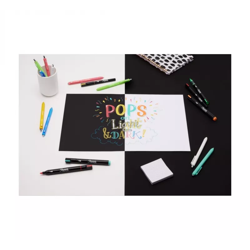 Akrylové fixky Sharpie Creative Marker 12 kusov guľatý hrot čierna