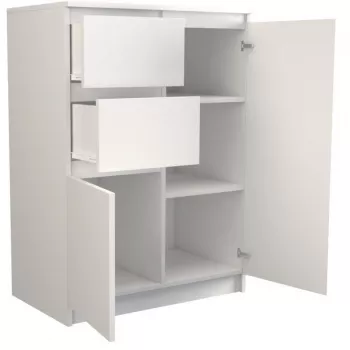 Komoda Top e shop 2D2S BIEL — 2 zásuvky, biela, 700×400×970 mm, drevotrieska