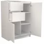 Komoda Top e shop 2D2S BIEL — 2 zásuvky, biela, 700×400×970 mm, drevotrieska