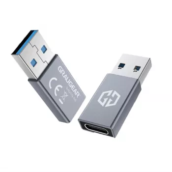 Adaptér GRAUGEAR G-AD-CTA-10G USB-A na USB-C strieborný