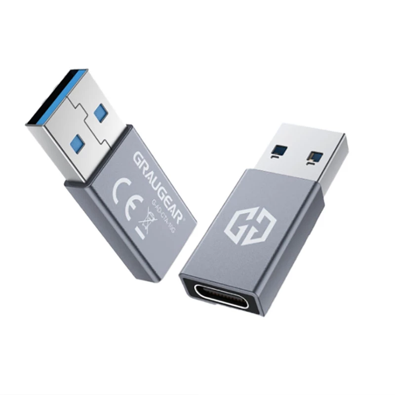 Adaptér GRAUGEAR G-AD-CTA-10G USB-A na USB-C strieborný